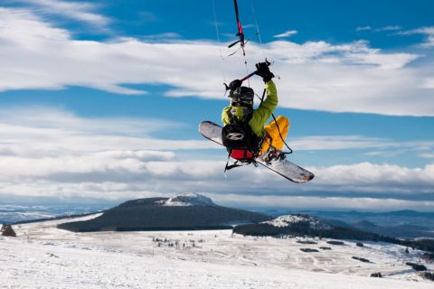 In estate kitesurf.. E in Inverno? Snowkite!
